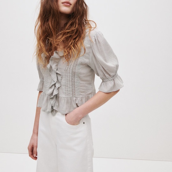 DOEN Henri Top Inspired ✨ NWT Light Grey - Picture 5 of 5